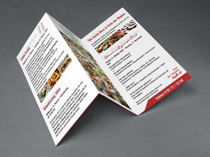 Flyer für Burgterrasse Clingenburg